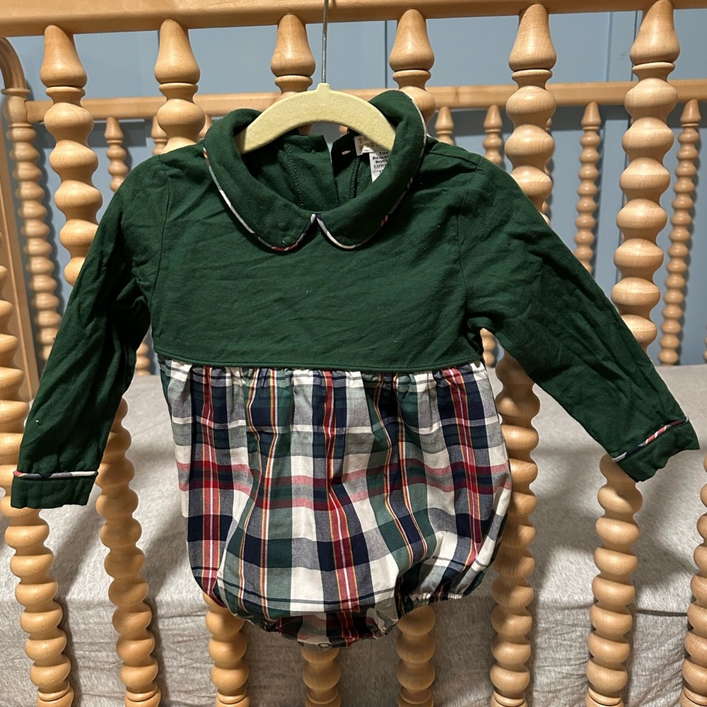 The Beaufort Bonnet Company Green and Plaid One Piece